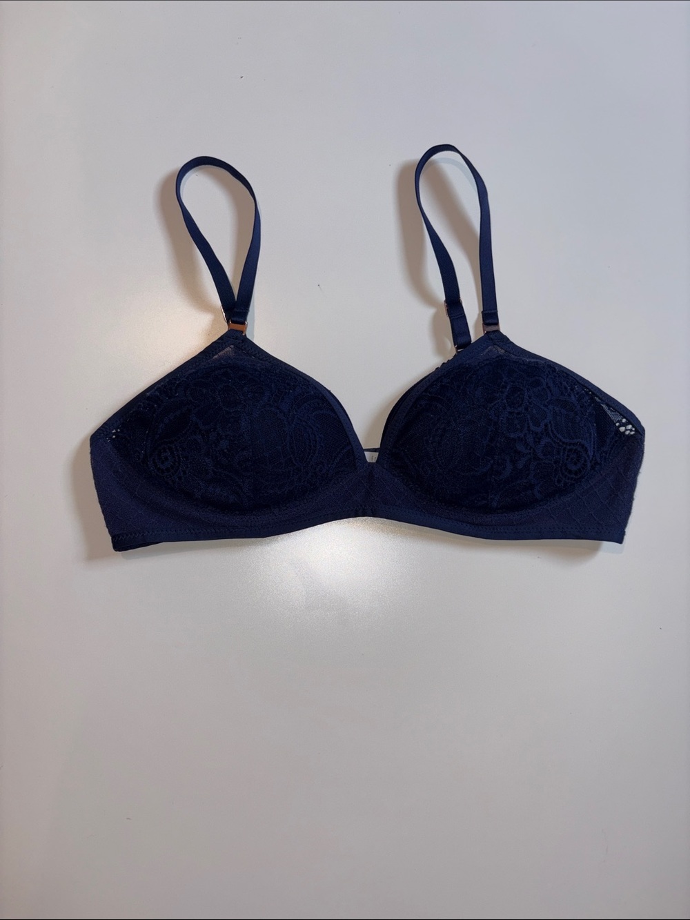 aerie Navy Lace Lightly Lined Bra